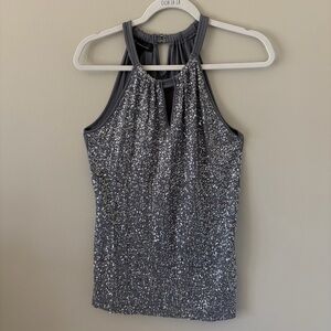 INC International Concepts Gray Halter Top Size Medium